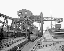 1915 Brown Coal Hoist- Hocking Valley Coal Dock -Toledo Ohio 8x10 Photo
