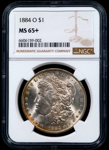 1884-O Morgan Silver Dollar – NGC MS65+ – Subtle Toning – Lustrous #347