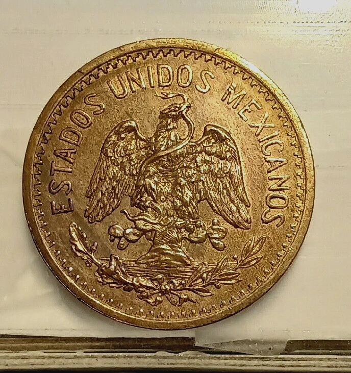 Mexico 10 Centavos 1935 Mo UNC/BU Details Bronze KM#430 - Image 2 of 2