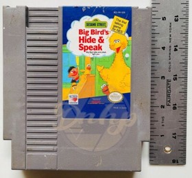 Sesame Street Big Bird Hide And Speak Nintendo NES Game Cartridge 1980s Japan