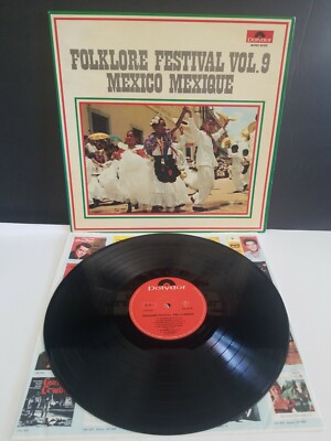 FOLKLORE FESTIVAL VOL. 9 MEXICO MEXIQUE ORIGINAL VINTAGE LP VINYL NR.MINT COND.