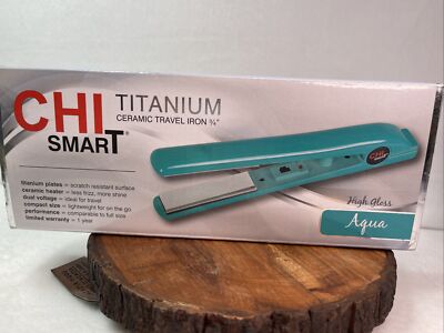 CHI Smart Titanium Ceramic Travel Iron 3/4''  Teal in Box  soft touch New(other)