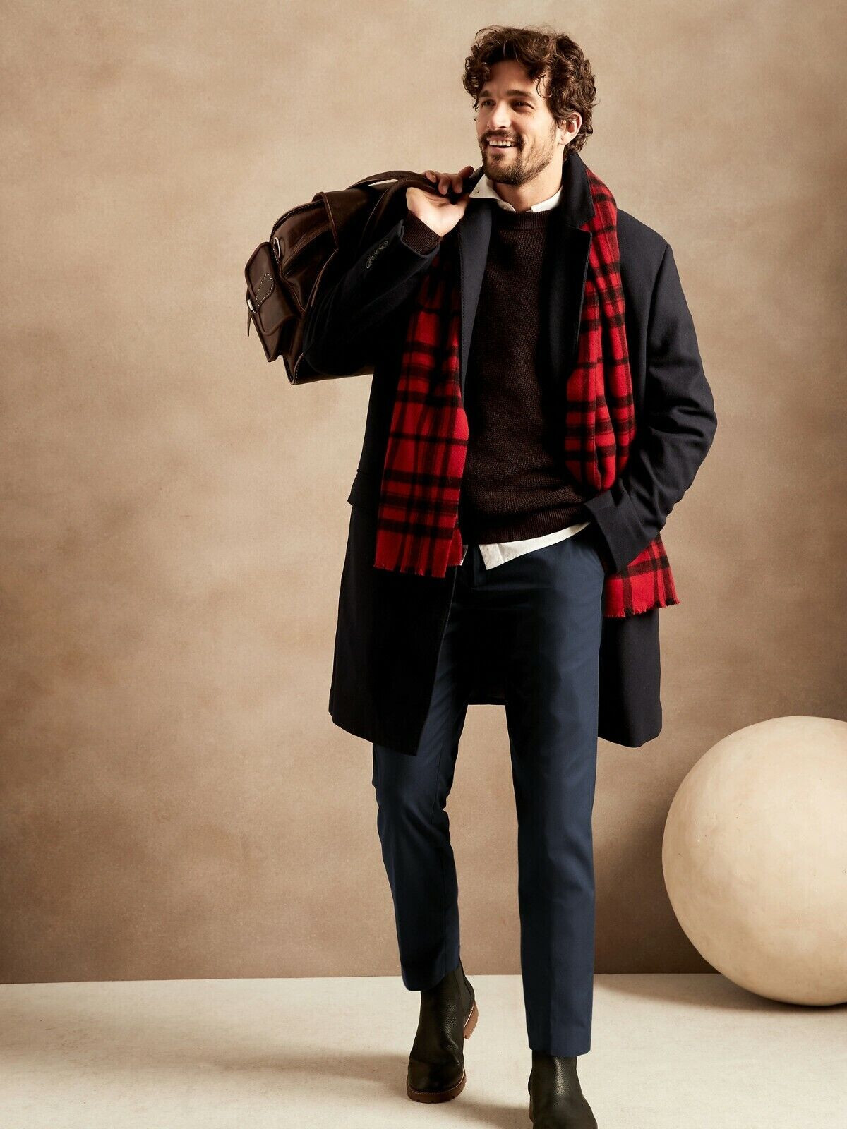 Banana Republic Slim Performance Stretch Wool Dress Pant 35x35 Navy #167317