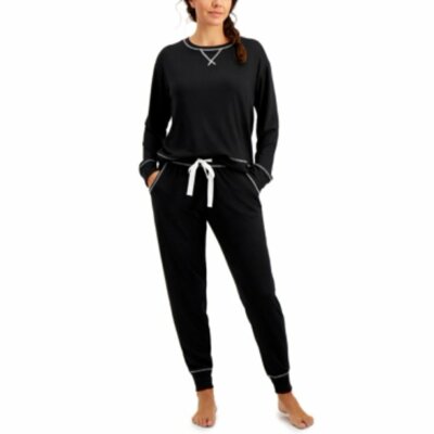 Jenni Twinning Super Soft Pajama Set Black Size 2XL