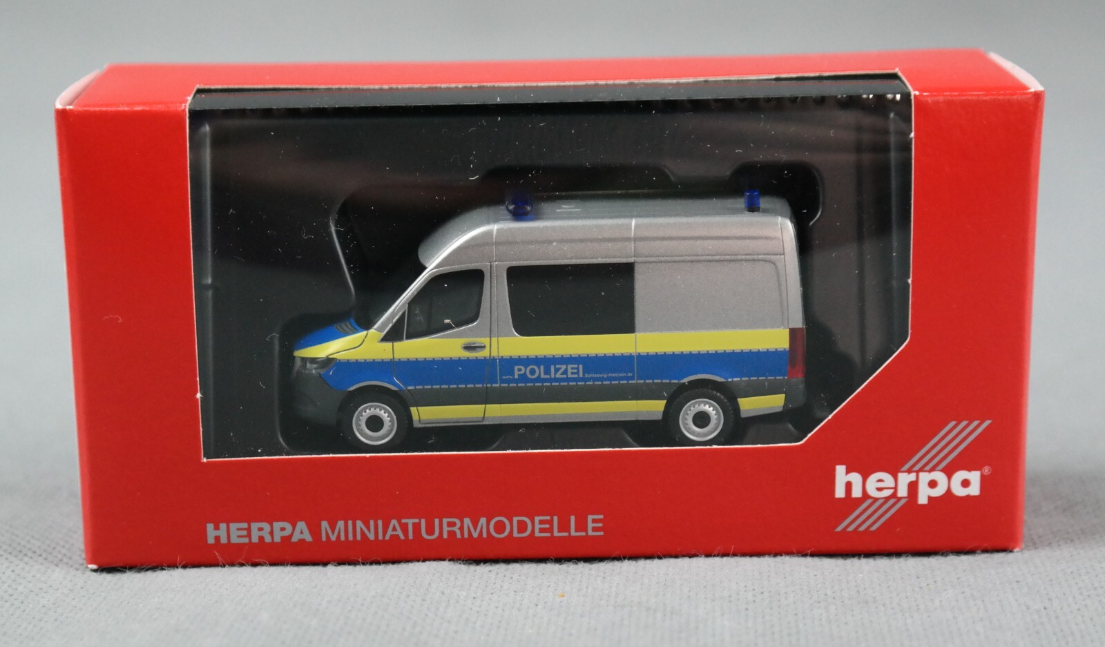 HERPA 098304 H0,1:87 MB Sprinter '18 Halbbus Hochdach Polizei Schleswig-Holstein