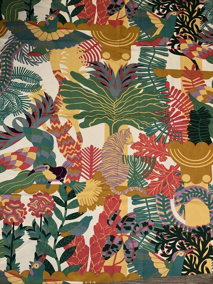 Cecilia Pettersson Slogsfibbla Tela Colibrí Tucán 60” X 40.5” Remanente Foto 2 de 4