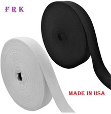 Elastic 1" inch 100 yard high quality Black / White MADE IN USA , FREE SHIPPING