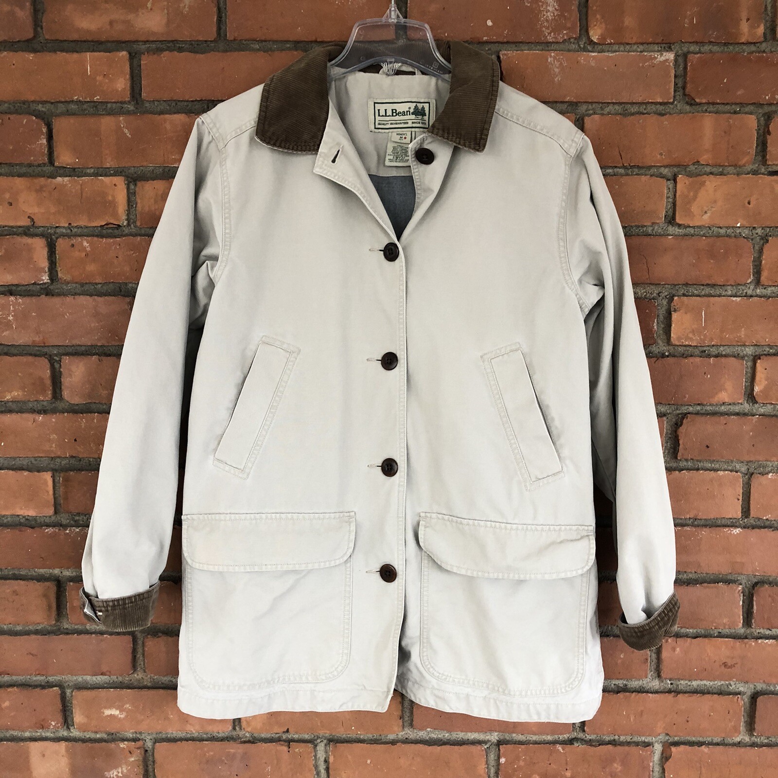 LL BEAN Womens Beige Brown Corduroy 