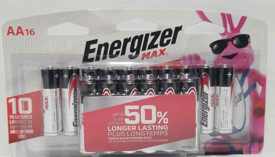 Energizer AA Batteries, Max Alkaline, 16 Count (LOC PEG 3-LP)-image
