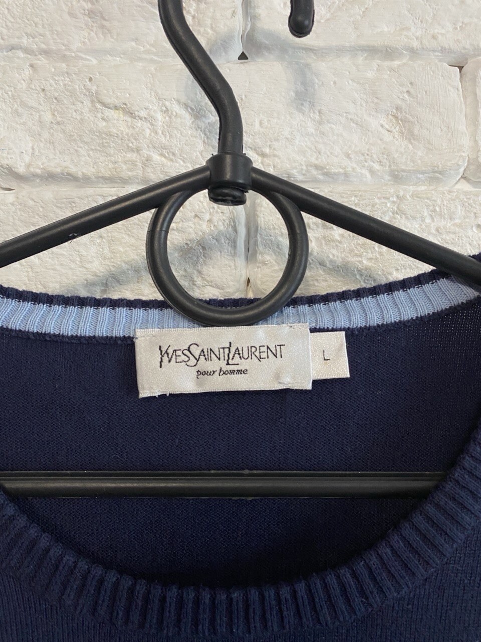 Maglione vintage uomo Yves Saint Laurent Y2K grande logo YSL