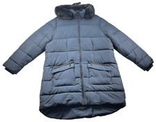 Evans Avenue Puffer Jacket Womens Plus Size 22 Navy Blue Full Zip Up Hooded New