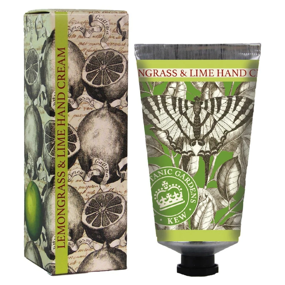 Kew Gardens Lemongrass & Lime Scented Shea Butter Luxury Hand Moisturising Cream