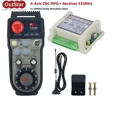 CTWGP 6-Axis Manual MPG with Receiver 433MHz Wireless Handwheel 100PPR #new