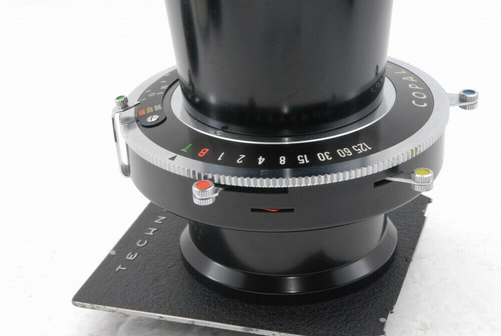 Exc Sankyo Sohki Komura 400mm f/6.3 f 6.3 Lens w/Copal No,3 Exc Sankyo Sohki Komura 400mm f/6.3 f 6.3 Lens w/Copal No,3