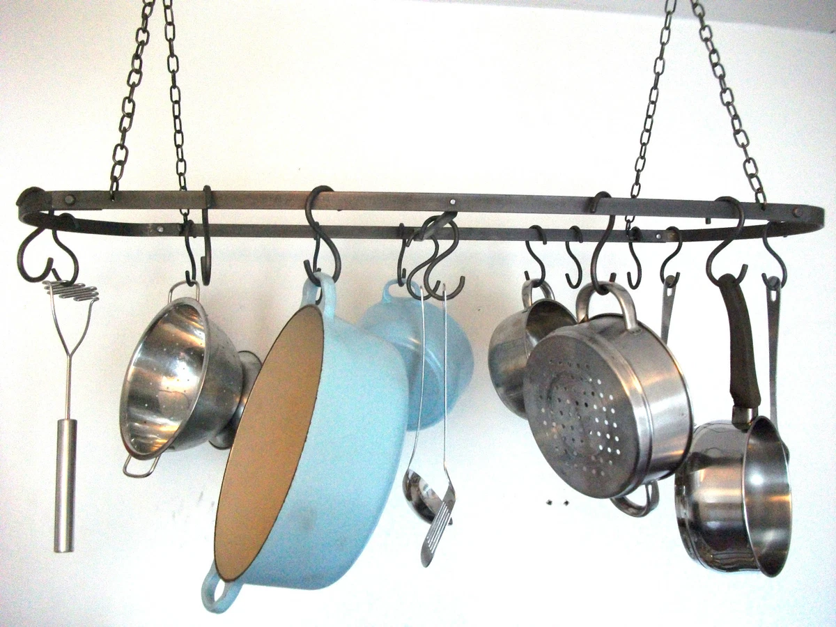 Ceiling Pot Rack Wrought Iron Pots