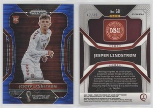 2022 Panini Prizm World Cup Qatar Breakaway Blue Prizm /49 Jesper Lindstrom #68
