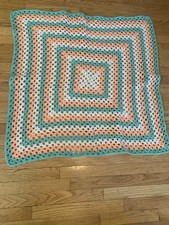 New Handmade Crochet Baby Blanket 36x36-Unisex Gender Neutral Colors