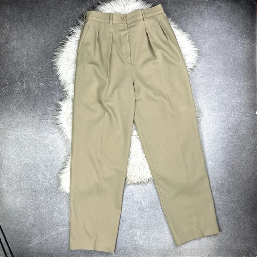 SAINT LAURENT (YSL) Pantaloni donna vintage YSL Yves Saint Laurent variante lana beige taglia US 8