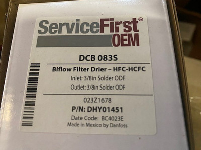 TRANE / SERVICE FIRST DHY01451 Biflow Filter Drier DCB 083S