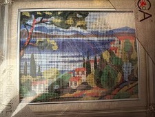 Collection D Art Printed needlepoint tapestry kits With Floss Needle 20x25 Cm