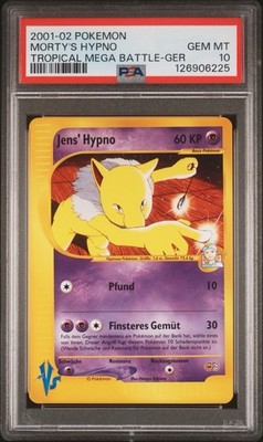 2001/2002 POKEMON TROPICAL MEGA BATTLE MORTY S HYPNO VS TROPHY CARD GERMAN POP 1