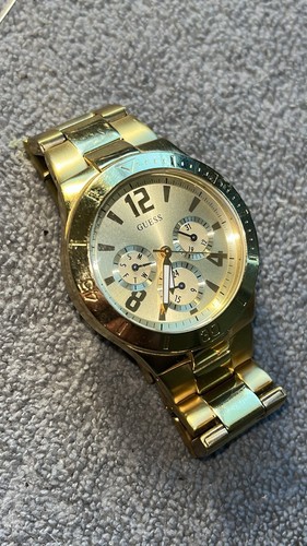 GUESS Women's Active Shine Multi-Function Gold Sport Watch With New Battery NICE - Picture 3 of 11