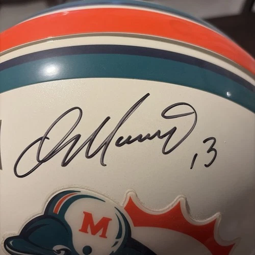 Dan Marino Signed Miami Dolphins Full Size Riddell Helmet Marino Hologram