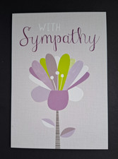 With Sympathy Blank Card, Floral, Flower, Free P+P