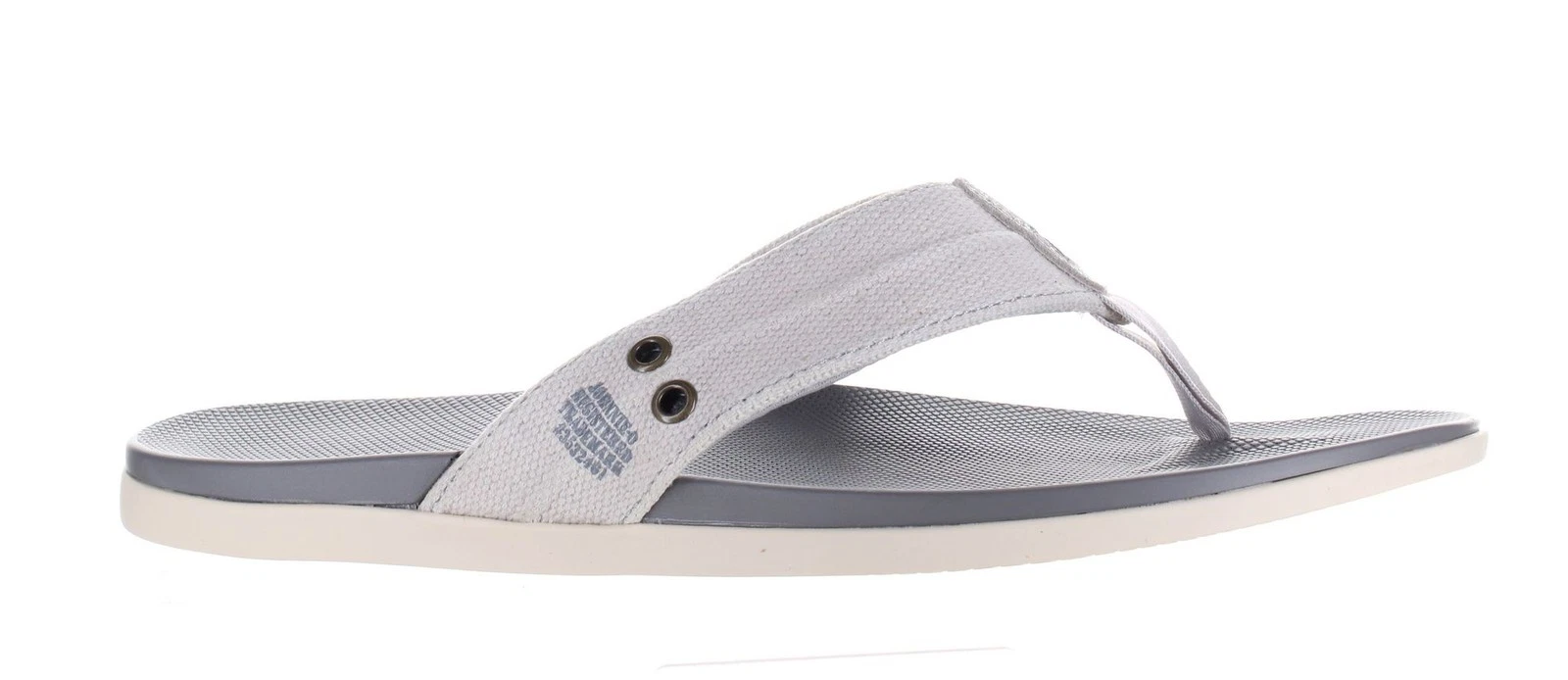 Johnnie-O Mens Portside Gray Flip Flops Size 12 (7781995) JG-7781995