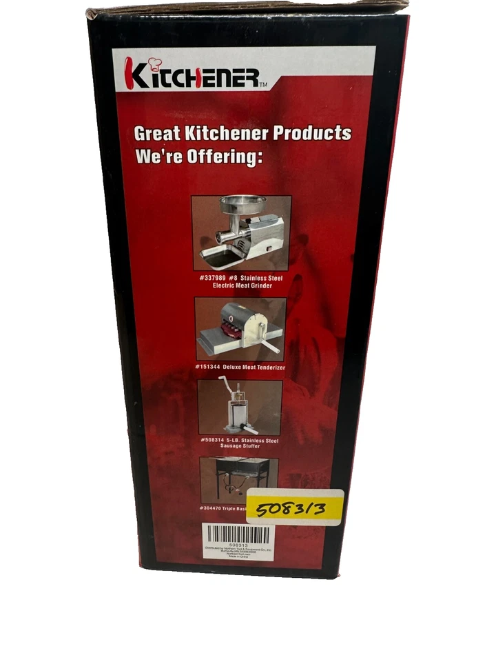 NUEVO - Molinillo de carne Kitchener con relleno de salchichas con accesorios - Nuevo en caja Foto 4 de 4