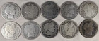 LOT OF 10 BARBER HALF DOLLAR COINS 90% SILVER $5 FACE VALUE #52