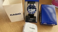 Casio Marlin Duro Mens Watch Blue Bezel, With Date  Model MDV-106, Boxed