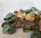 Vintage Chaffinch 1971 Blossom Chalkware Wall Hanging Birds — photo 4