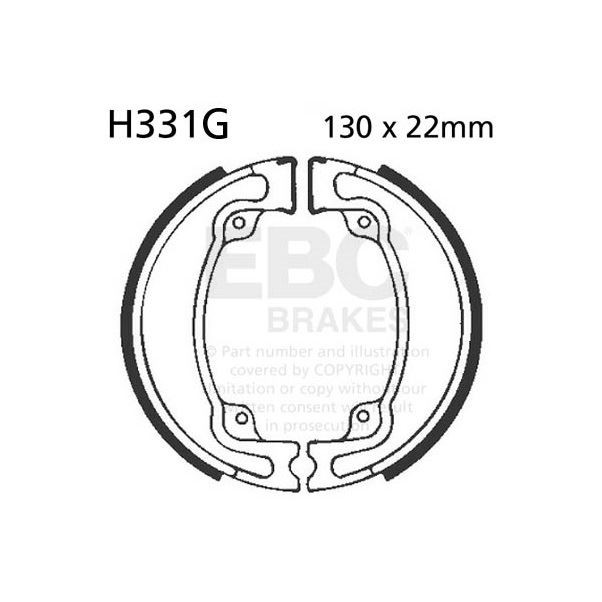 EBC Grooved Brake Shoe Set Rear Left for Honda CR 250 RE 1984 - 1985