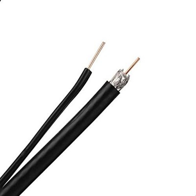 DES 1000' FEET - SOLID COPPER DUAL SHIELD RG6 / GROUND 75 OHM CABLE IN PULL BOX