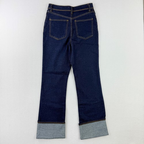 Jeans svasati AVEC LES FILLES orlo con polsini taglia 25 donna lavaggio risciacquo scuro NUOVI - Foto 2 di 9