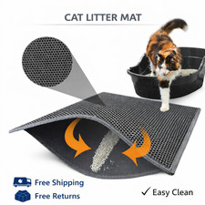 Double Layer Honeycomb Cat Litter Mat Waterproof Urine Proof Non Slip Easy Clean