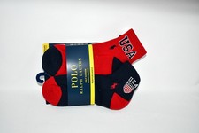 Polo Ralph Lauren USA Quarter Socks 6-Pack 824591PK3 NWT