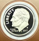2017 S Clad Proof Roosevelt Dime from Proof Set with Free Shipping