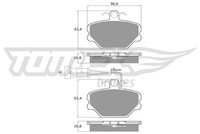 Tomex Brakes Bremsbelagsatz, Scheibenbremse Tx 10-61 FüR Fso
