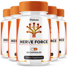  5 Pack Nerve Force, NerveForce Advanced Brain Memory Supplement 300 Capsules 