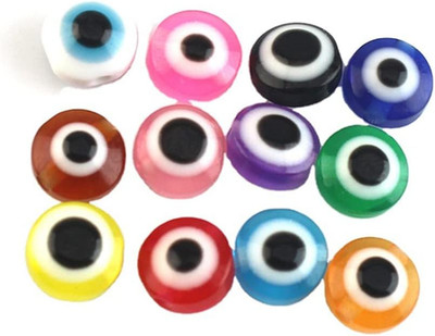 1 Pack (100PCS) Resin Flat round Eye Bead Fish Eye Bead Devil Eye Corns DIY Acce