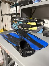 U.S. Divers Aqua Lung Scuba Fins Diving Blue Black Small Medium 4.5-8.5