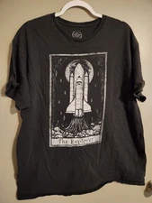 OdM The Explorer Tarot Classic Nerd Black Space Shirt Size XL