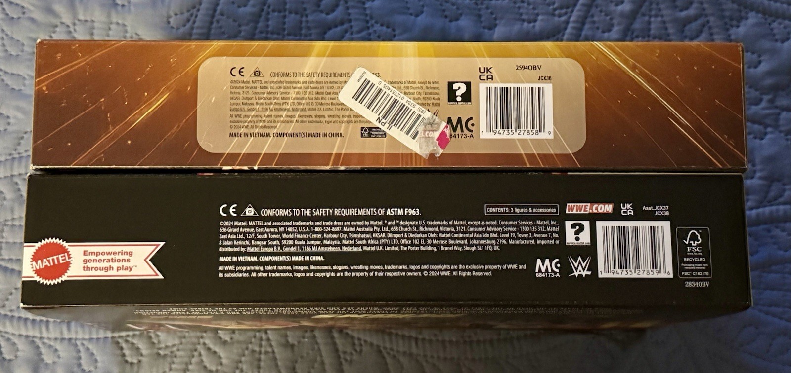 LOT OF 2 WWE MATTEL SAMOAN DYNASTY & EVOLUTION 3-PACK NEW HHH ROMAN REIGNS