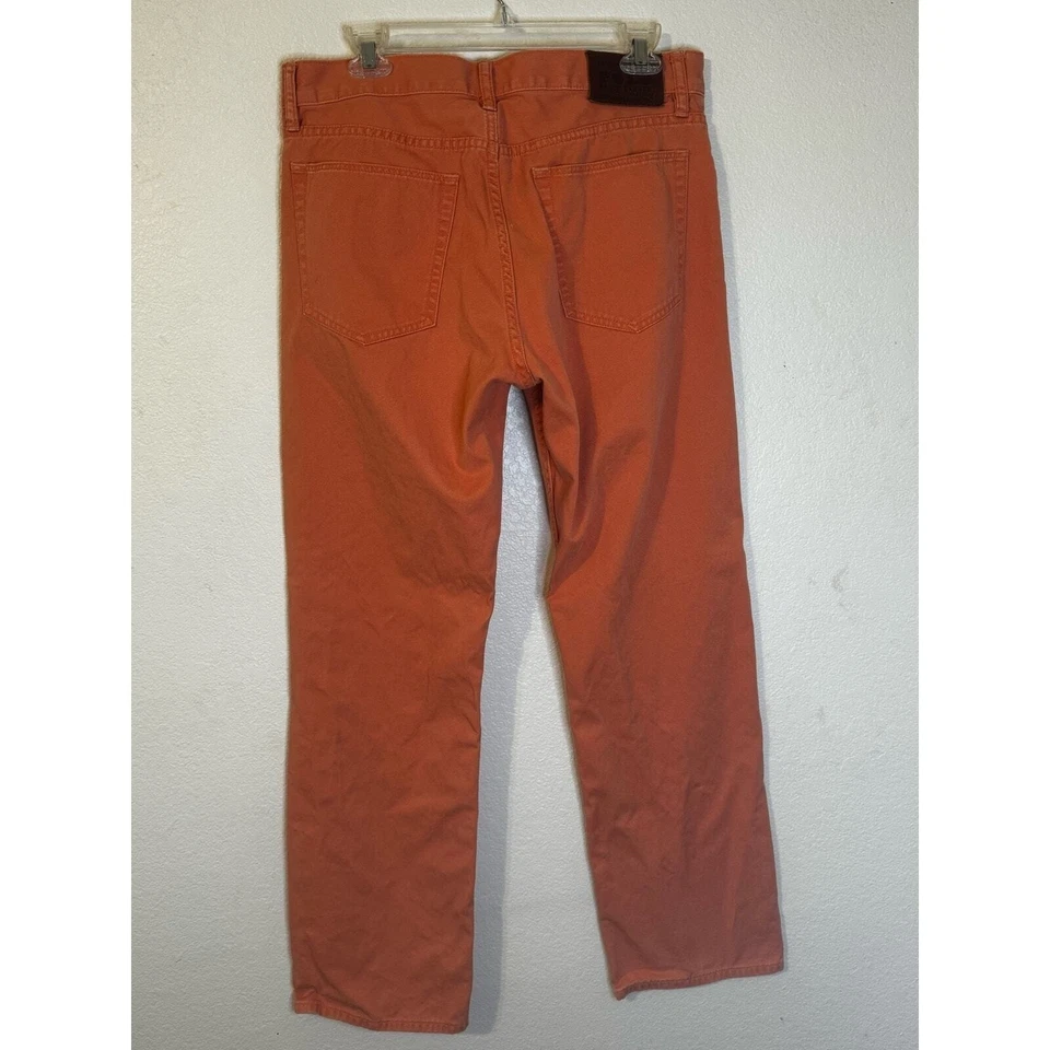 Calça casual masculina RL laranja algodão perna reta chinos - Imagem 4 de 4
