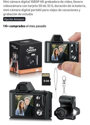 Mini digital camera 1080P HD video recorder, keychain camcorder with 32G SD card