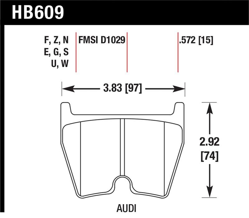 Lamborghini Gallardo 2004-2014 Brake pad P/N HB609Z572