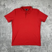 Oakley Hydrolix Men's Polo Golf Shirt Size Medium Short Sleeve Red