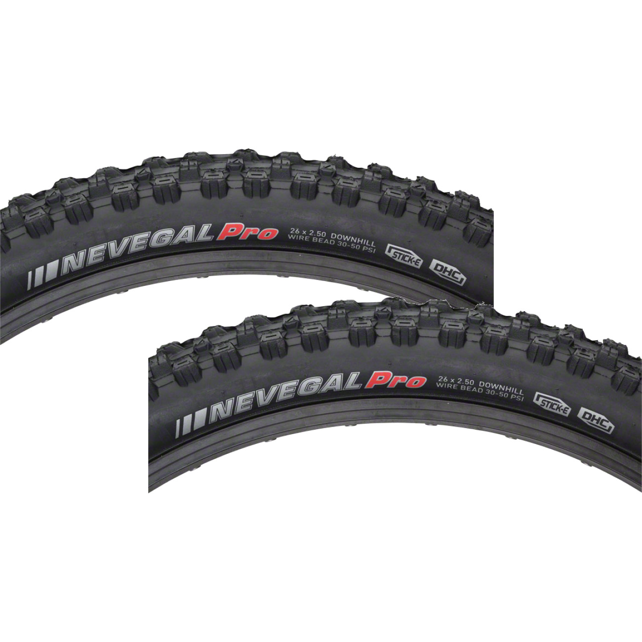 Pack of 2 Kenda Nevegal DH Tire 26 x 2.5 Clincher Wire Black Mountain Bike